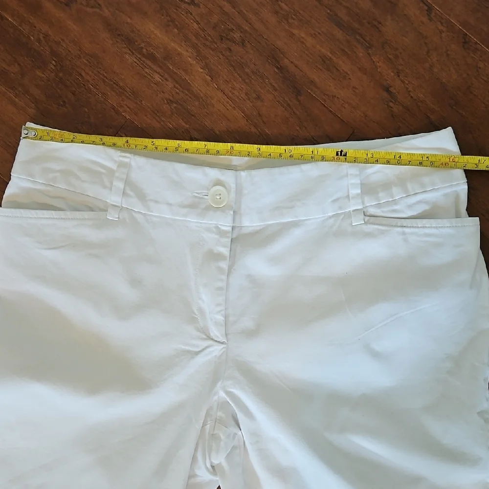 LOFT White Cropped Pants Julie Size 10P - Picture 2 of 6